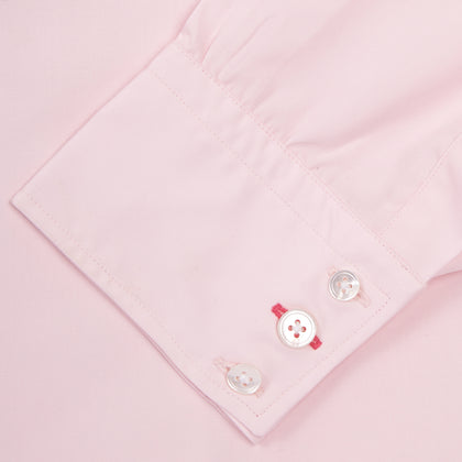 Pink Slim Fit Poplin Shirt Image 5