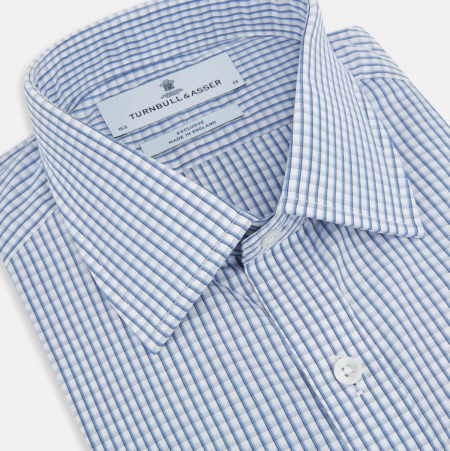 View 2 of product Sky Blue Micro Shadow Check Mayfair Shirt