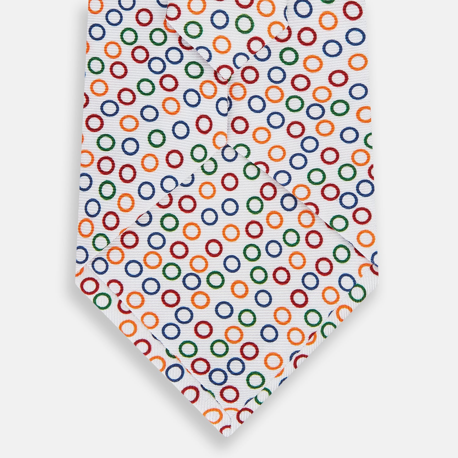 View 3 of product Confetti Circle White Silk Tie