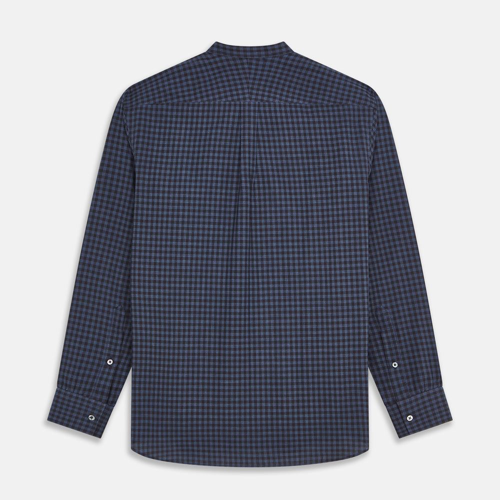 Navy Check Cotton Weekend Fit Blake Shirt