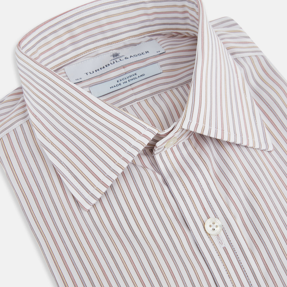 Red with Multicoloured Music Stripe Mayfair Shirt