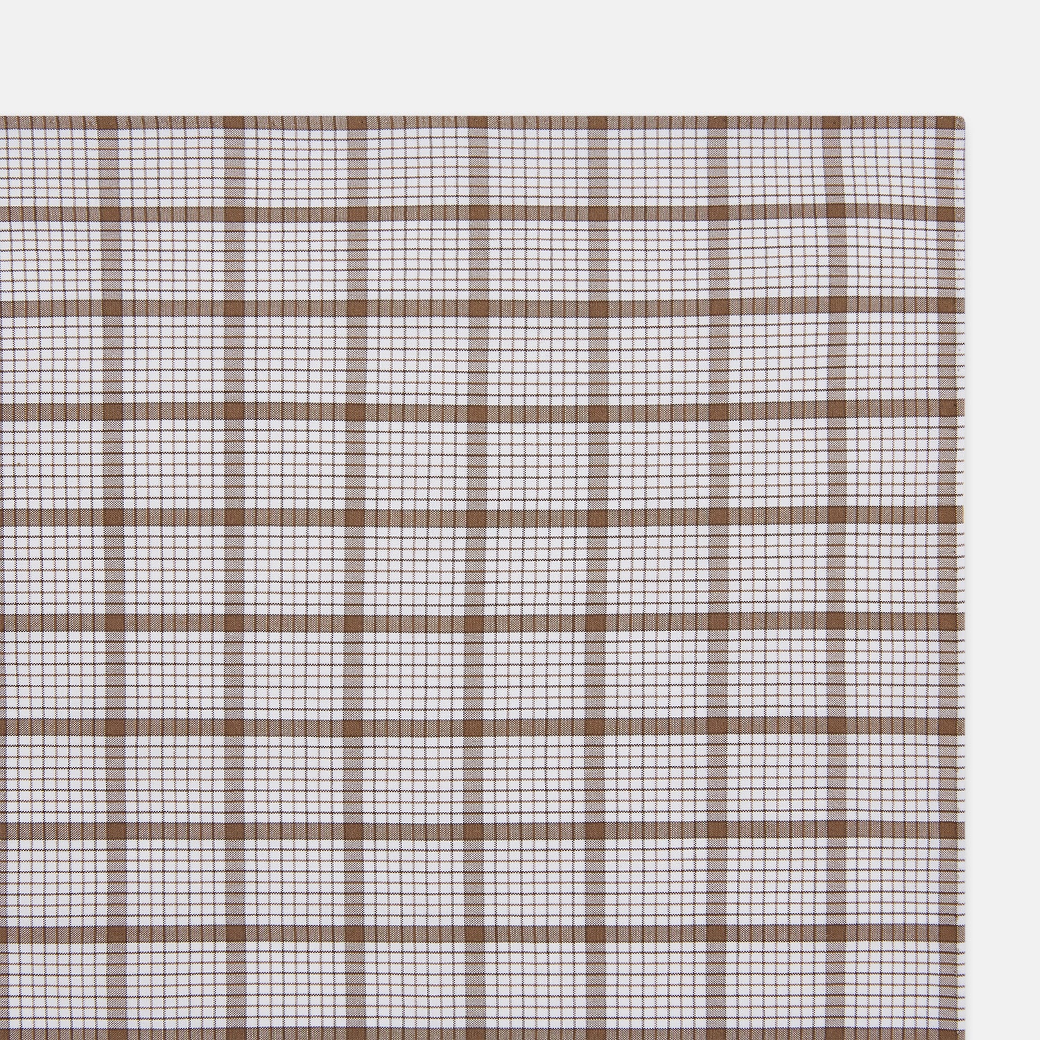 View 2 of product Hand Rolled Brown Overlay Check Handkerchief
