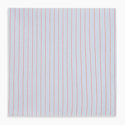 Hand Rolled Red Multi Pinstripe Handkerchief Image 3