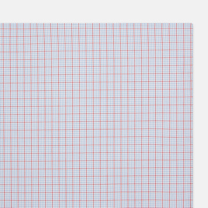 Hand Rolled Red Multi Graph Check  Handkerchief Image 1