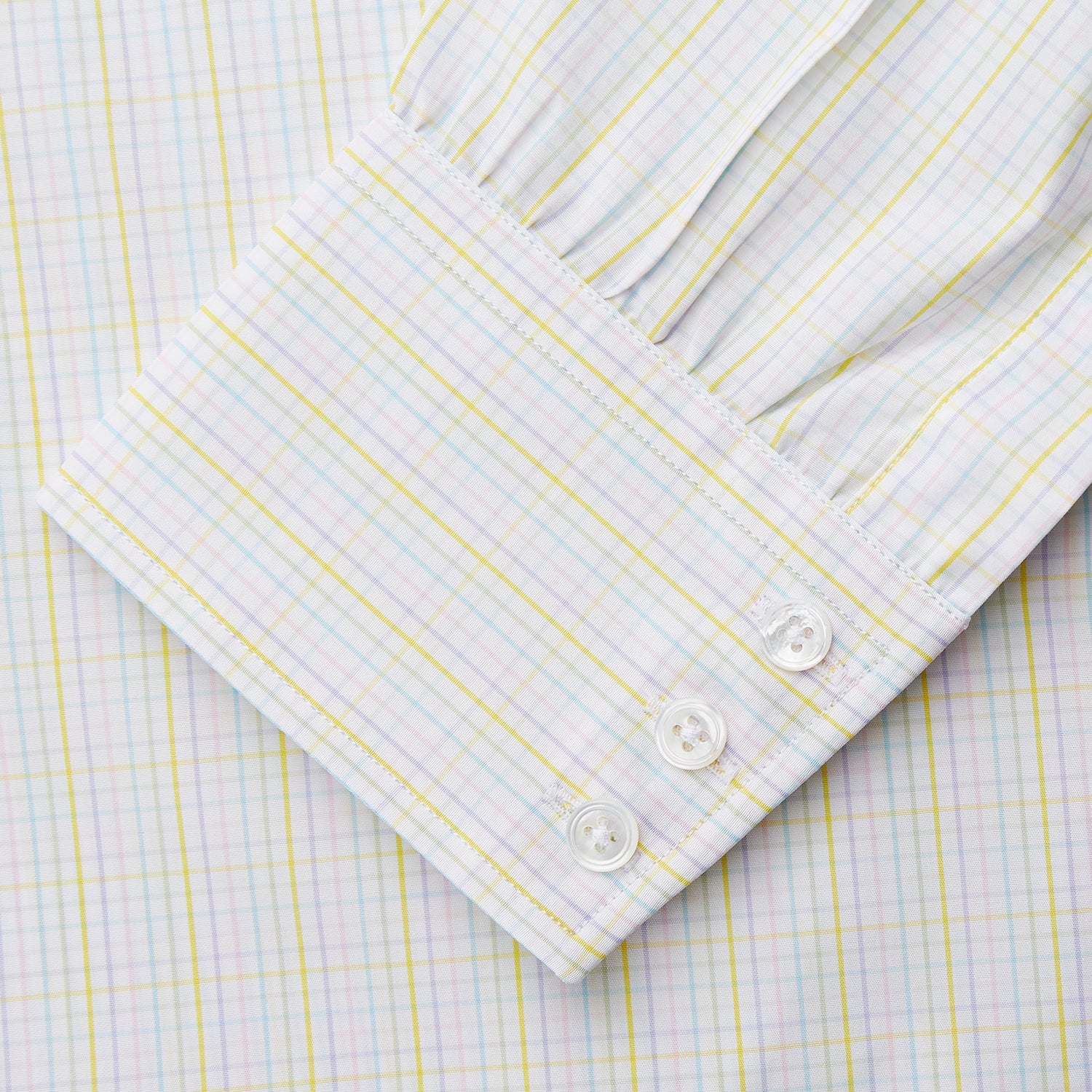View 3 of product Yellow Multi Check Cotton Regular Fit Mayfair Shirt