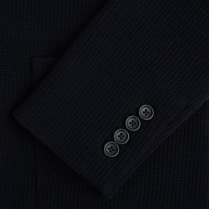 NAVY KNITTED CAMBRIDGE BLAZER Image 3