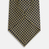 Yellow and Navy Diamond Silk Tie