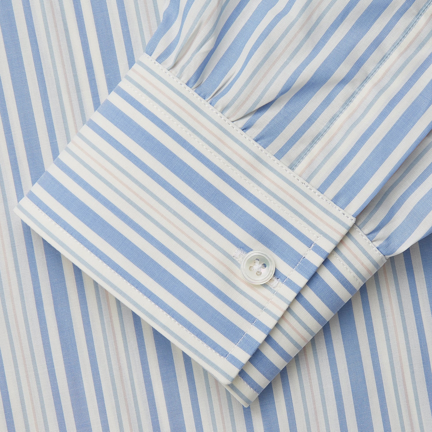 Image 4 of product Blue Multi Stripe Wool Blend Weekend Fit Hayne Shirt