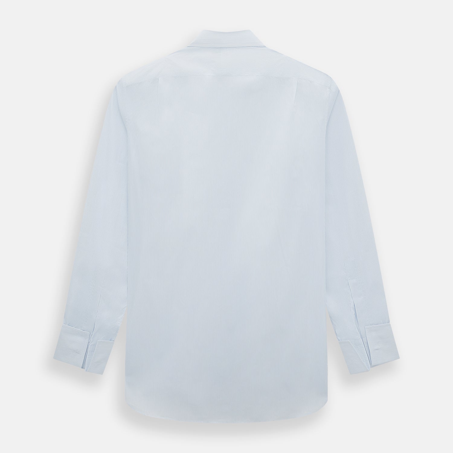 View 3 of product Blue and White Thin Stripe Shirt with T&A Collar and Double Cuffs
