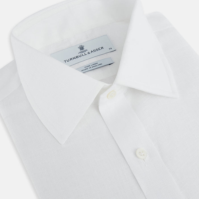 White Linen Mayfair Shirt Image 1
