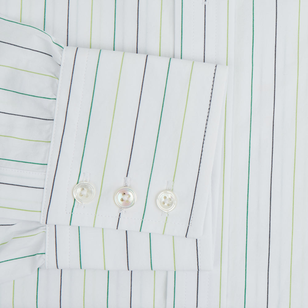 Green Wide Pinstripe Mayfair Shirt