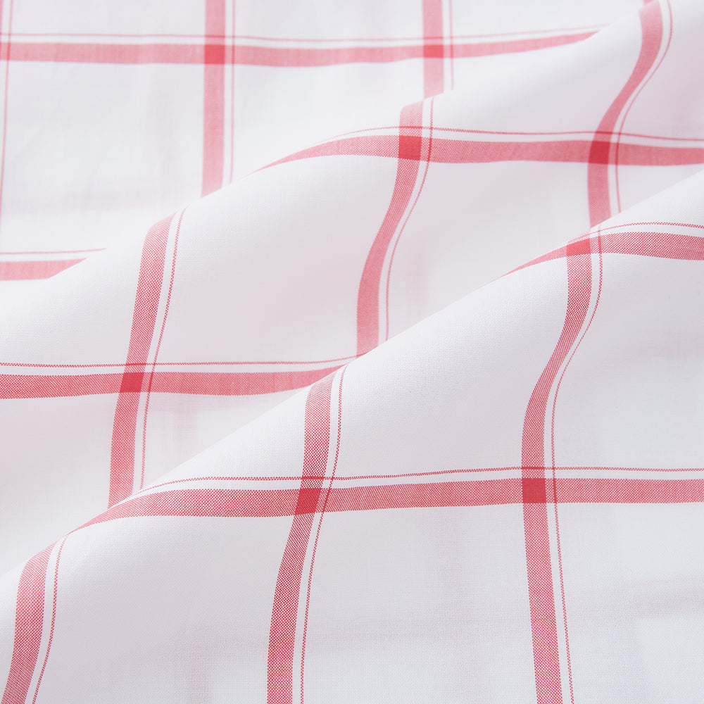 Coral Grid Check Mayfair Shirt