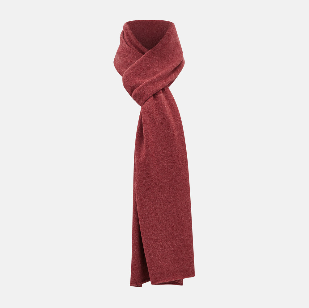 Plain Antique Pink Cashmere Knitted Scarf