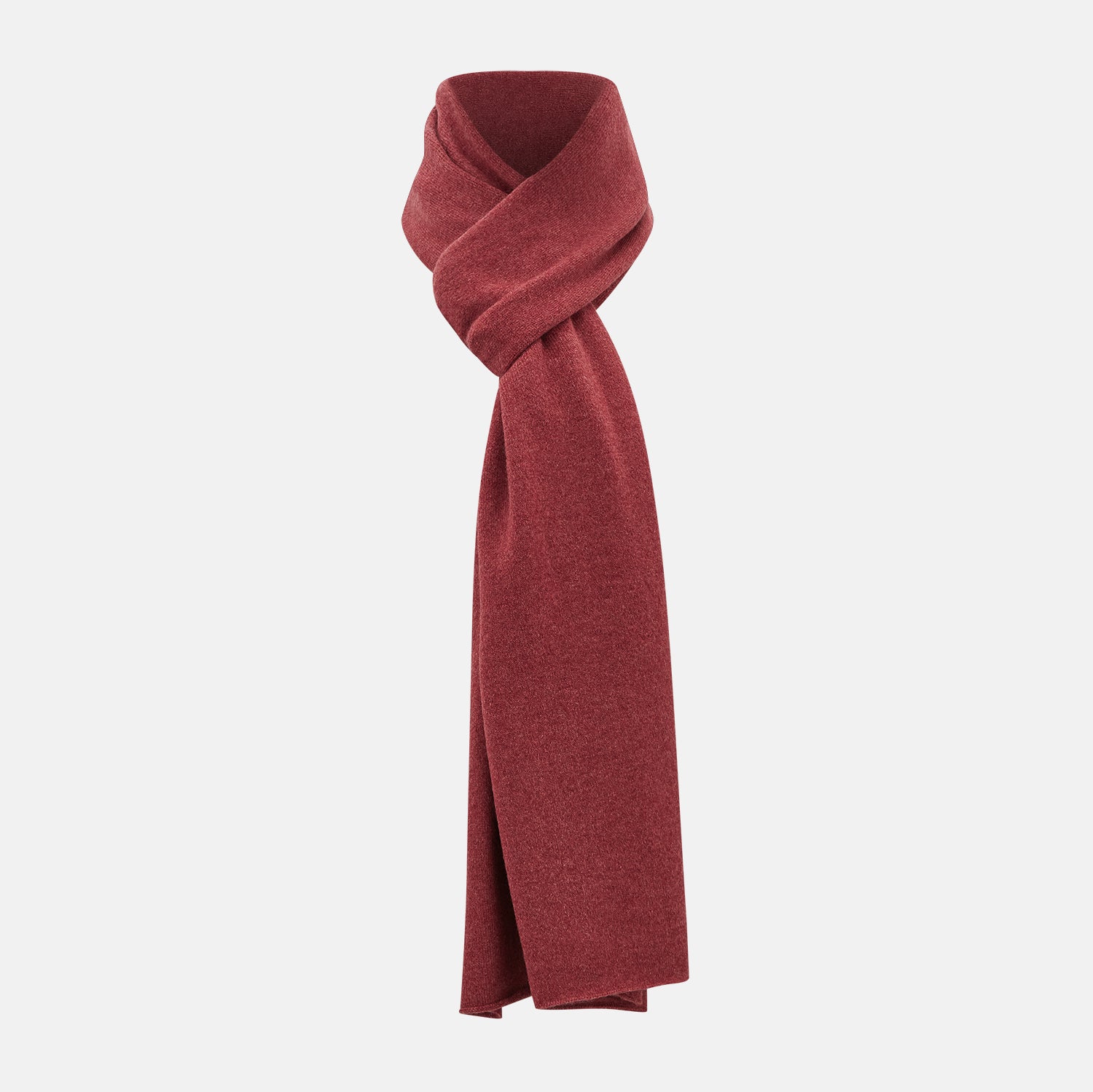View 1 of product Plain Antique Pink Cashmere Knitted Scarf