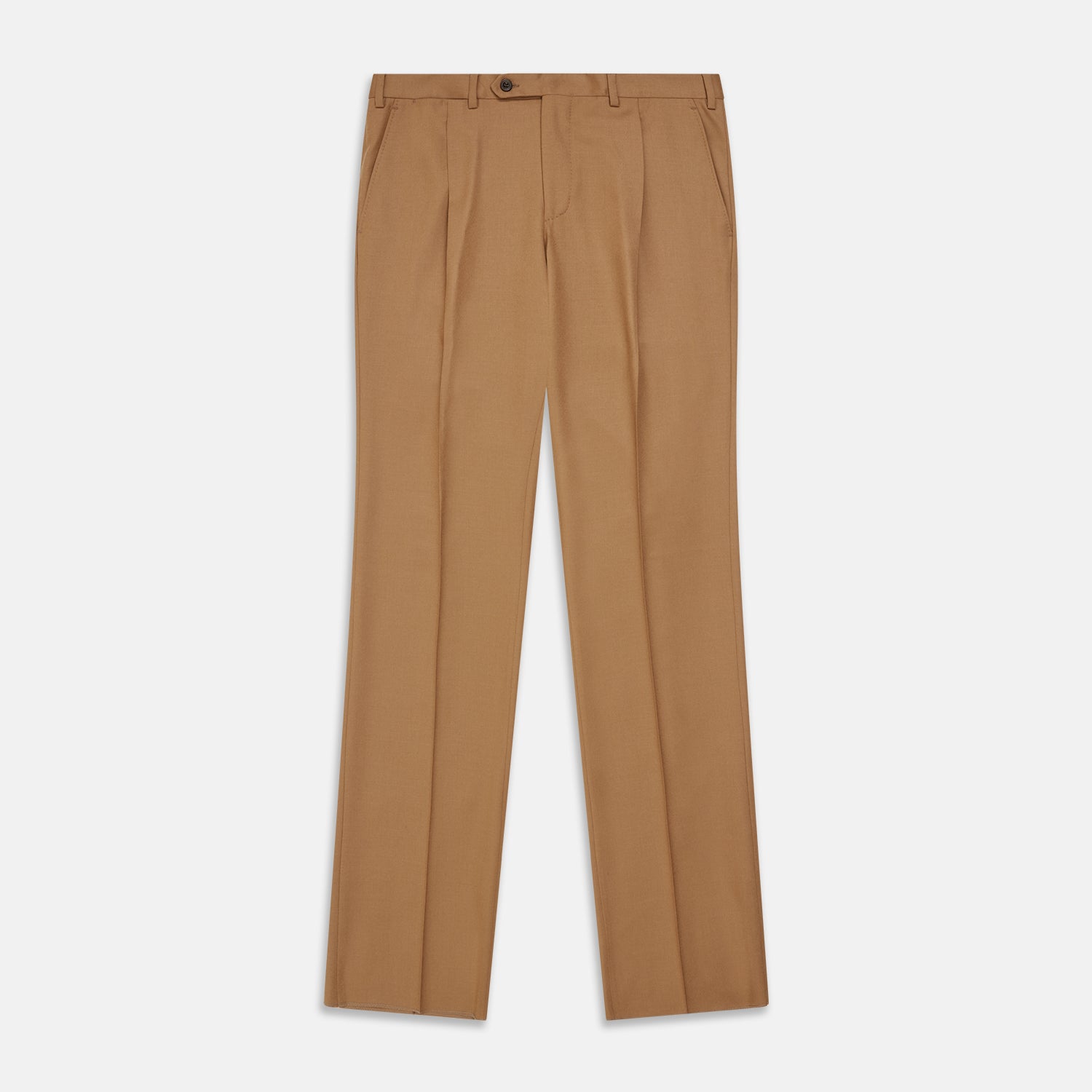 View 2 of product Tan Wool Pleated Jasper Trouser