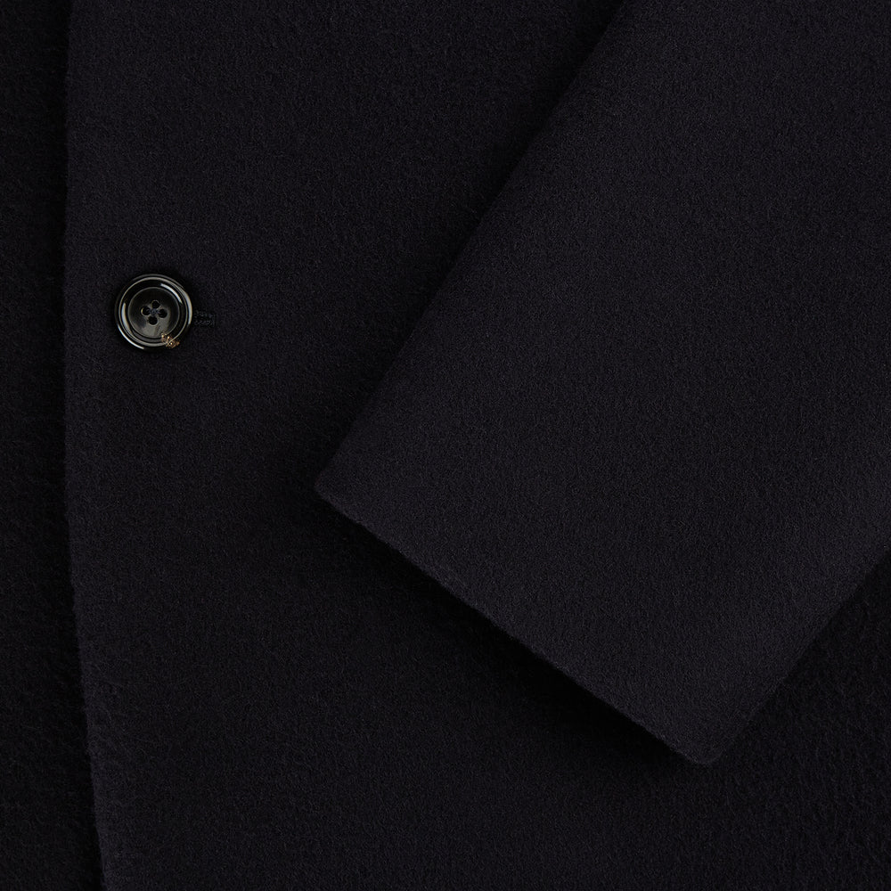 Navy Apsley Single-Breasted Caban Coat