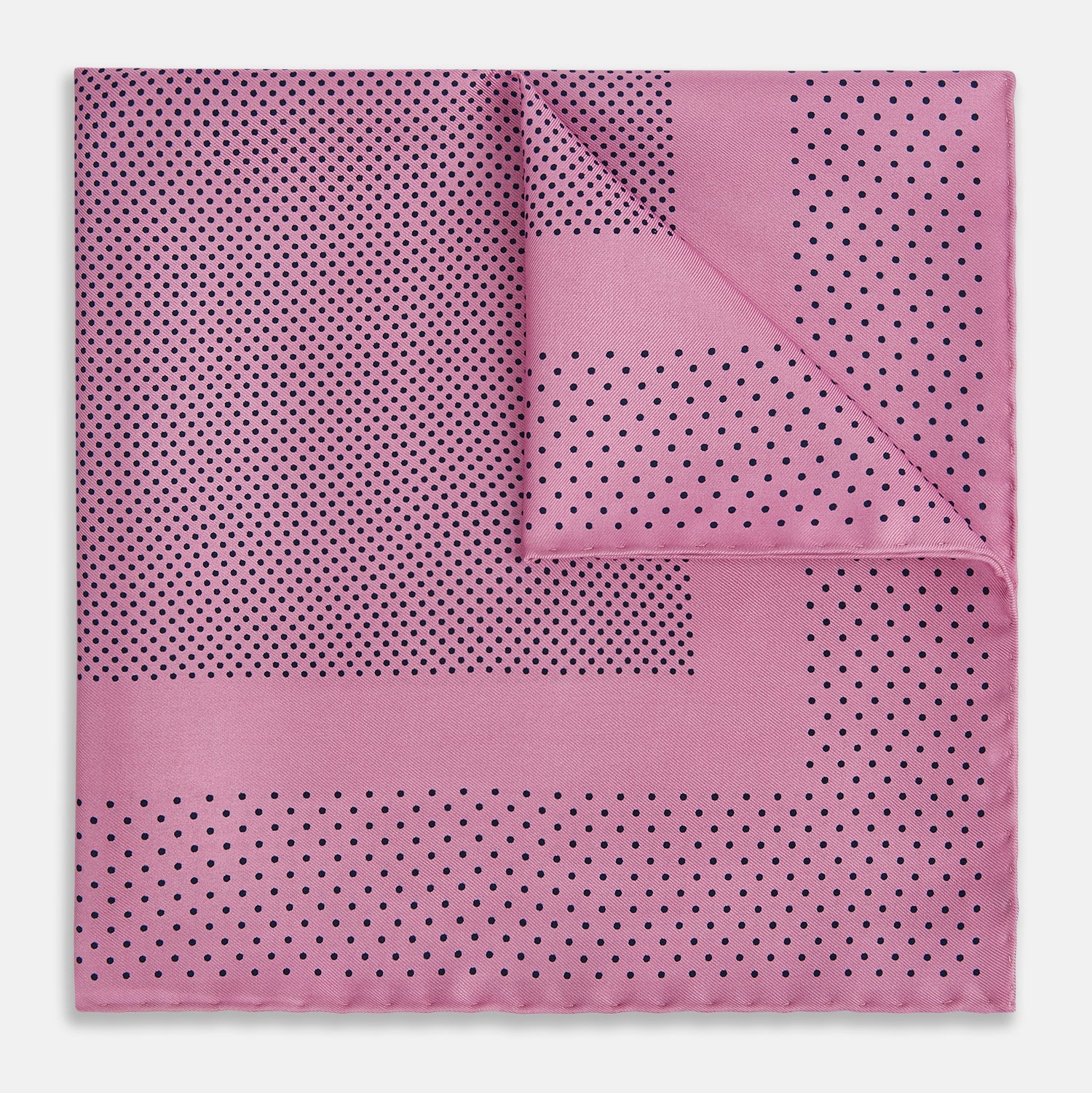 View 1 of product Pink Dot Silk Pocket Square