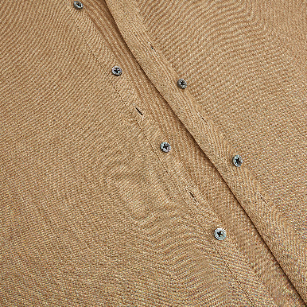 Camel Linen Windsor Shirt