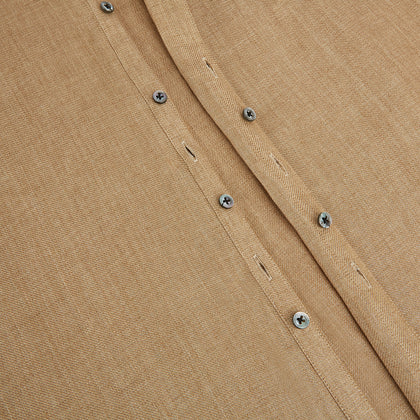 Camel Linen Windsor Shirt Image 6