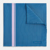 View 1 of product Blue and Lilac Stripe Silk Pocket Square