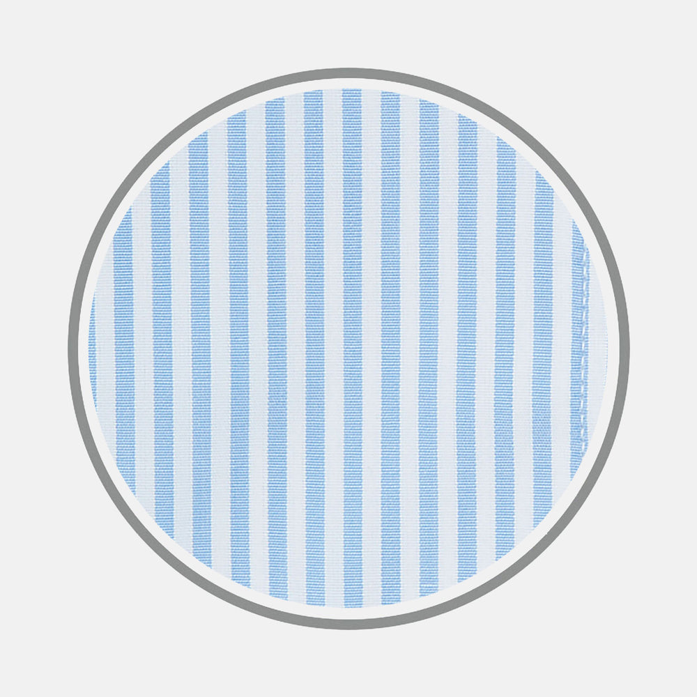 Light Blue Bengal Stripe Cotton Fabric