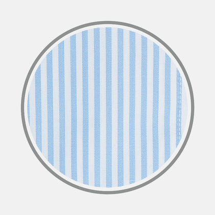 Light Blue Bengal Stripe Cotton Fabric