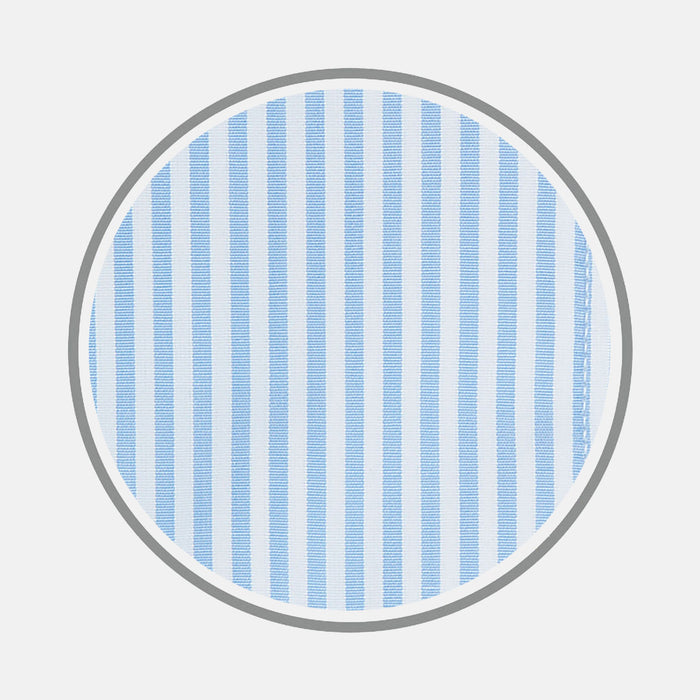 Light Blue Bengal Stripe Cotton Fabric