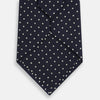 View 3 of product Silver and Navy Micro Dot Silk Tie