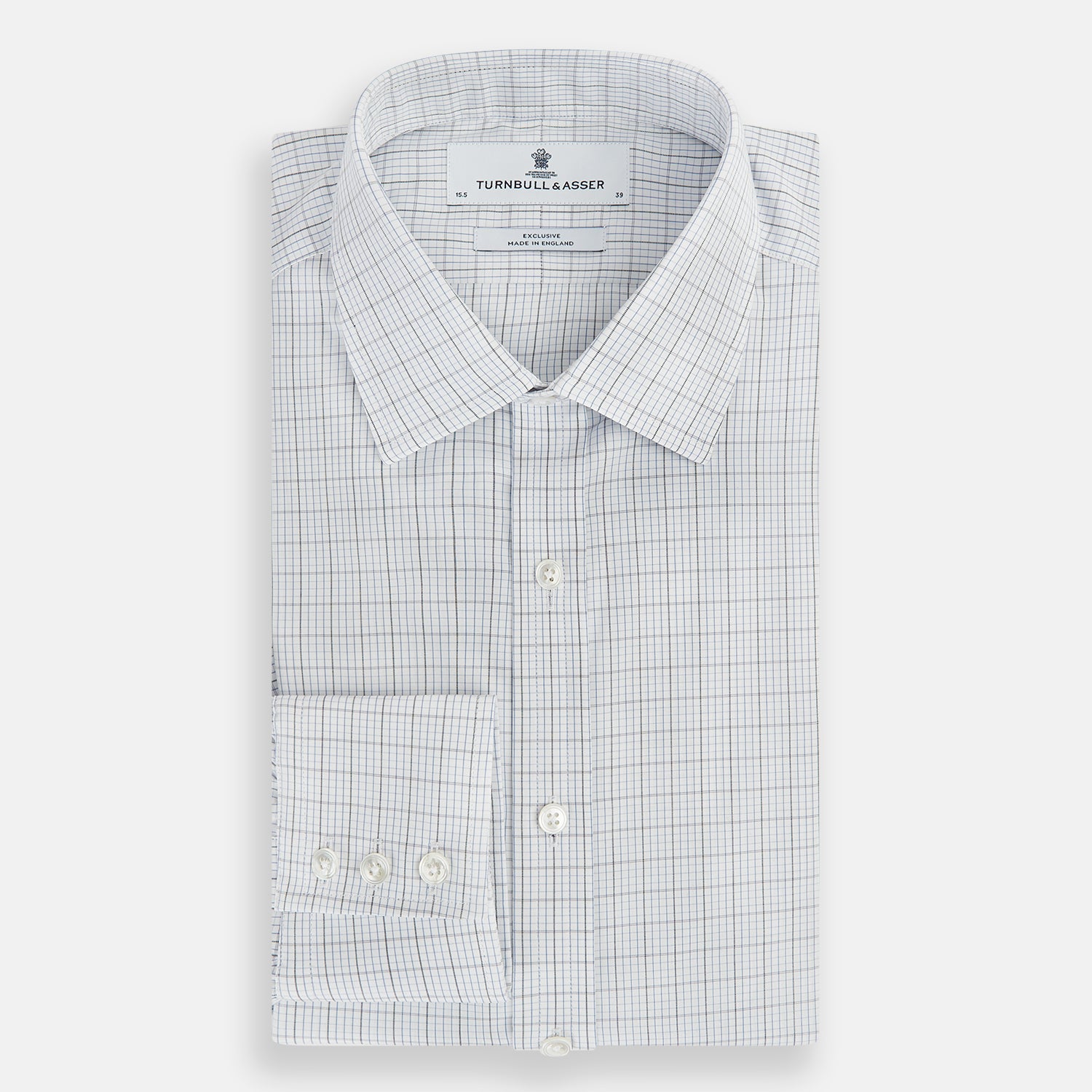 View 5 of product Navy and Blue Multi Grid Check Mayfair Shirt