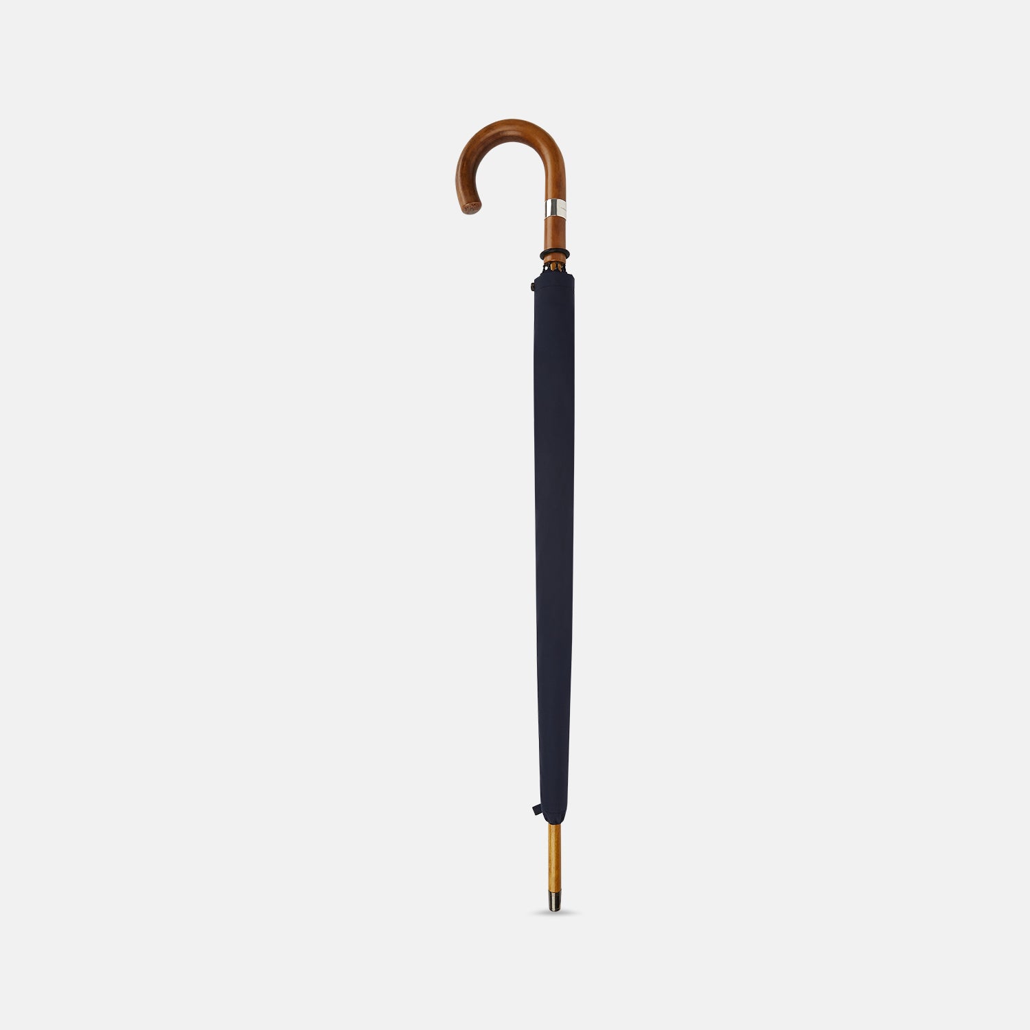 View 2 of product Navy Traveller Umbrella with Malacca Crook Handle