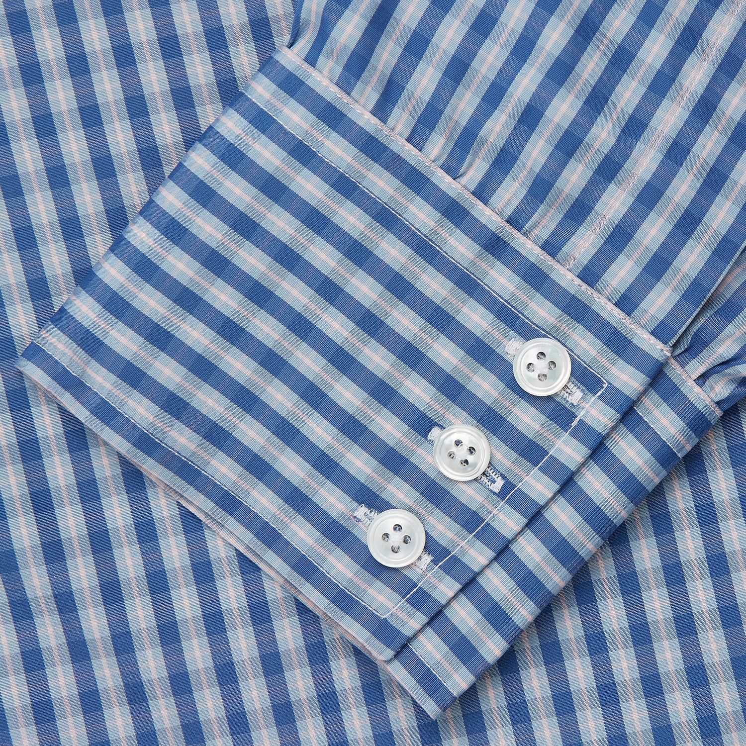 View 3 of product Navy Multi Check Cotton Regular Fit Mayfair Shirt