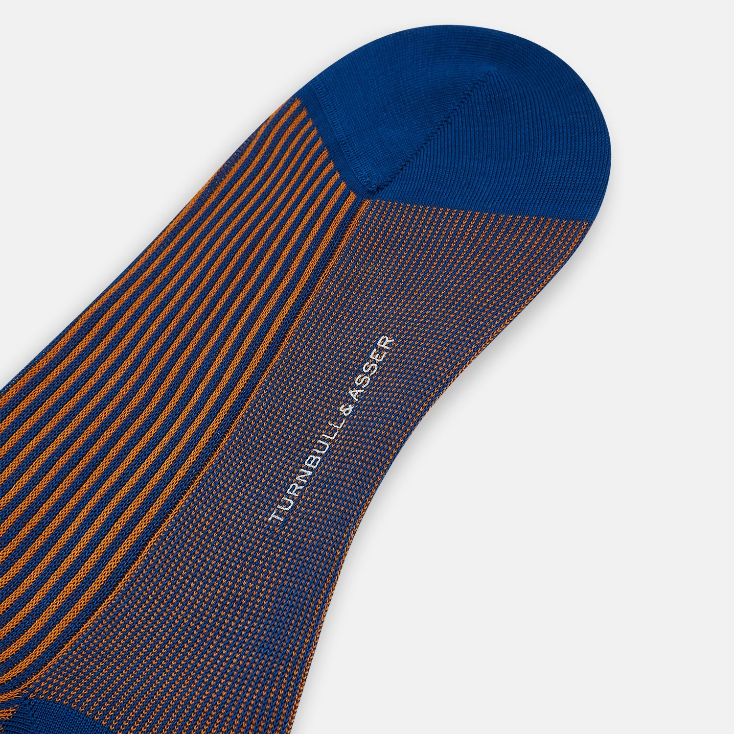 View 3 of product Royal Blue/Orange Thin Striped Long Socks