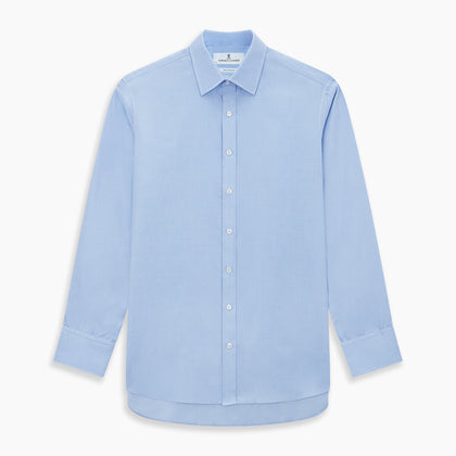 Blue Herringbone Mayfair Shirt Image 6