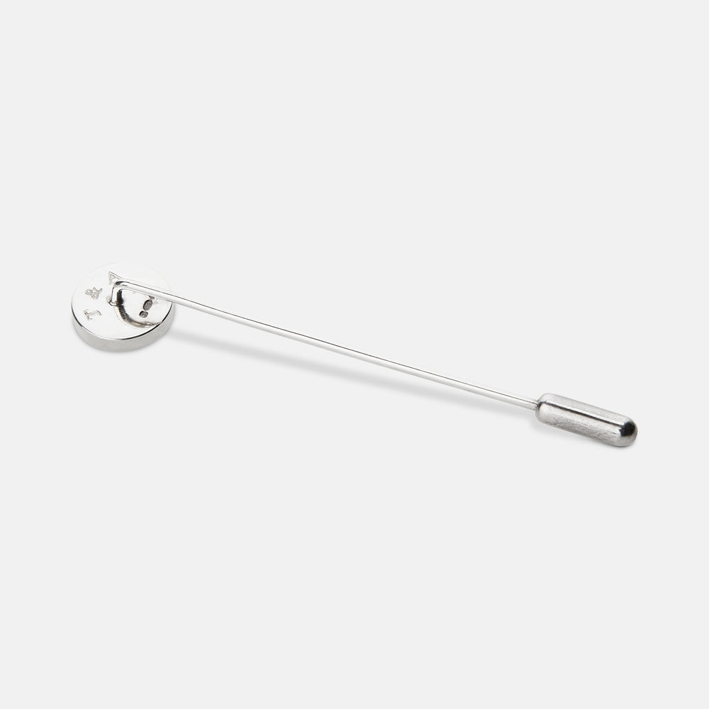 Sterling Silver White Tie Pin