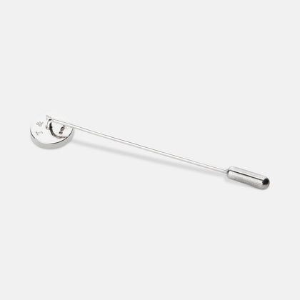 Sterling Silver White Tie Pin Image 2