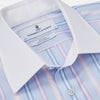 Light Blue Multi Stripe Cotton Regular Fit Penrose Shirt