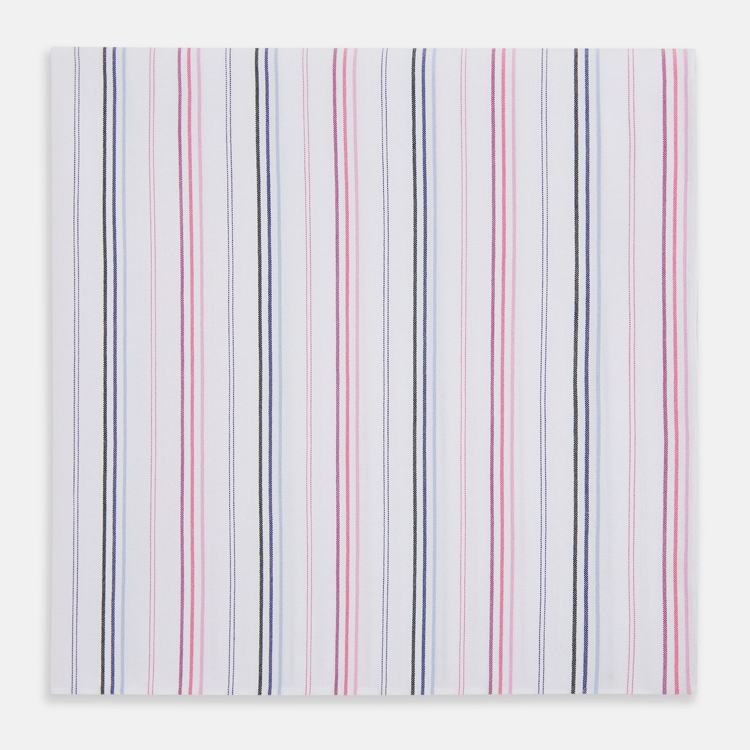 View 1 of product Hand Rolled Pink and Blue Multi Stripe Handkerchief