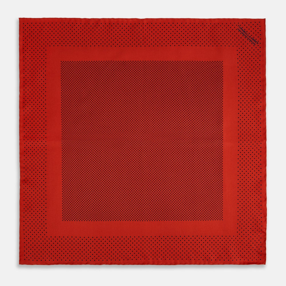 Red Dot Silk Pocket Square