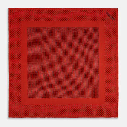 Red Dot Silk Pocket Square Image 3