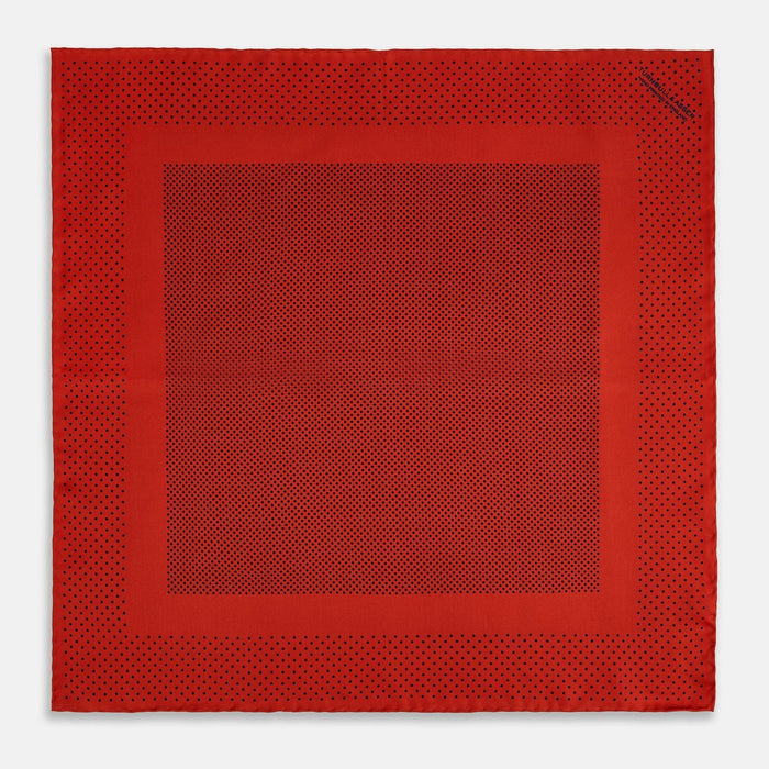 Red Dot Silk Pocket Square Image 3