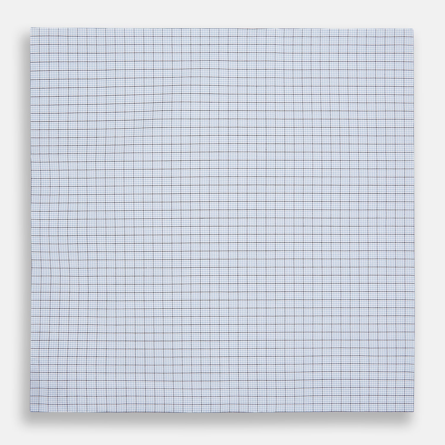 View 3 of product Hand Rolled Blue Multi Graph Check Handkerchief