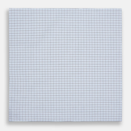 Hand Rolled Blue Multi Graph Check Handkerchief Image 2