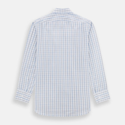 Blue and Navy Multi Check Mayfair Shirt Image 2