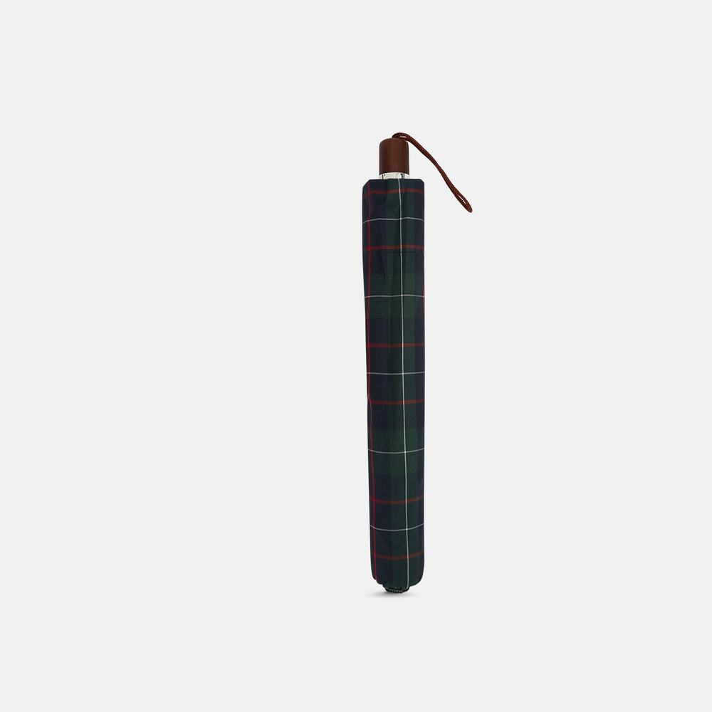 Colquhoun Tartan Telescopic Umbrella with Brown Maple  Handle