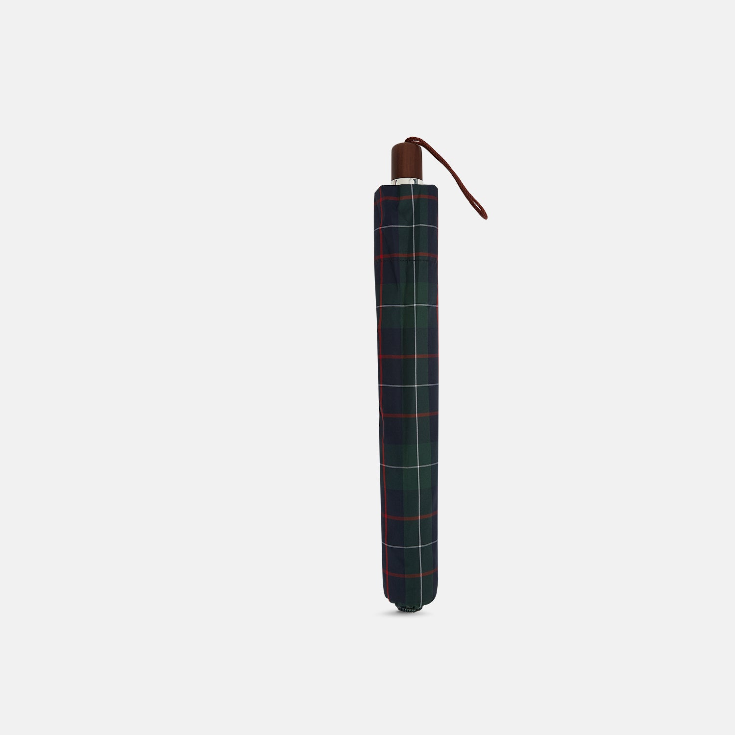 View 2 of product Colquhoun Tartan Telescopic Umbrella with Brown Maple  Handle