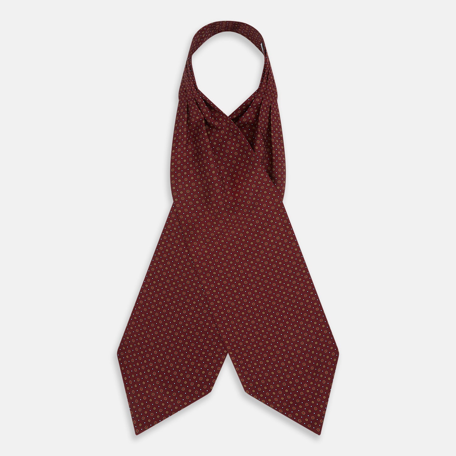View 2 of product The Great Gatsby Burgundy Printed Silk Cravat