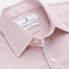 View 3 of product Burgundy Stripe West Indian Sea Island Cotton Regular Fit Mayfair Shirt