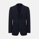 Navy Knitted Oxford Blazer