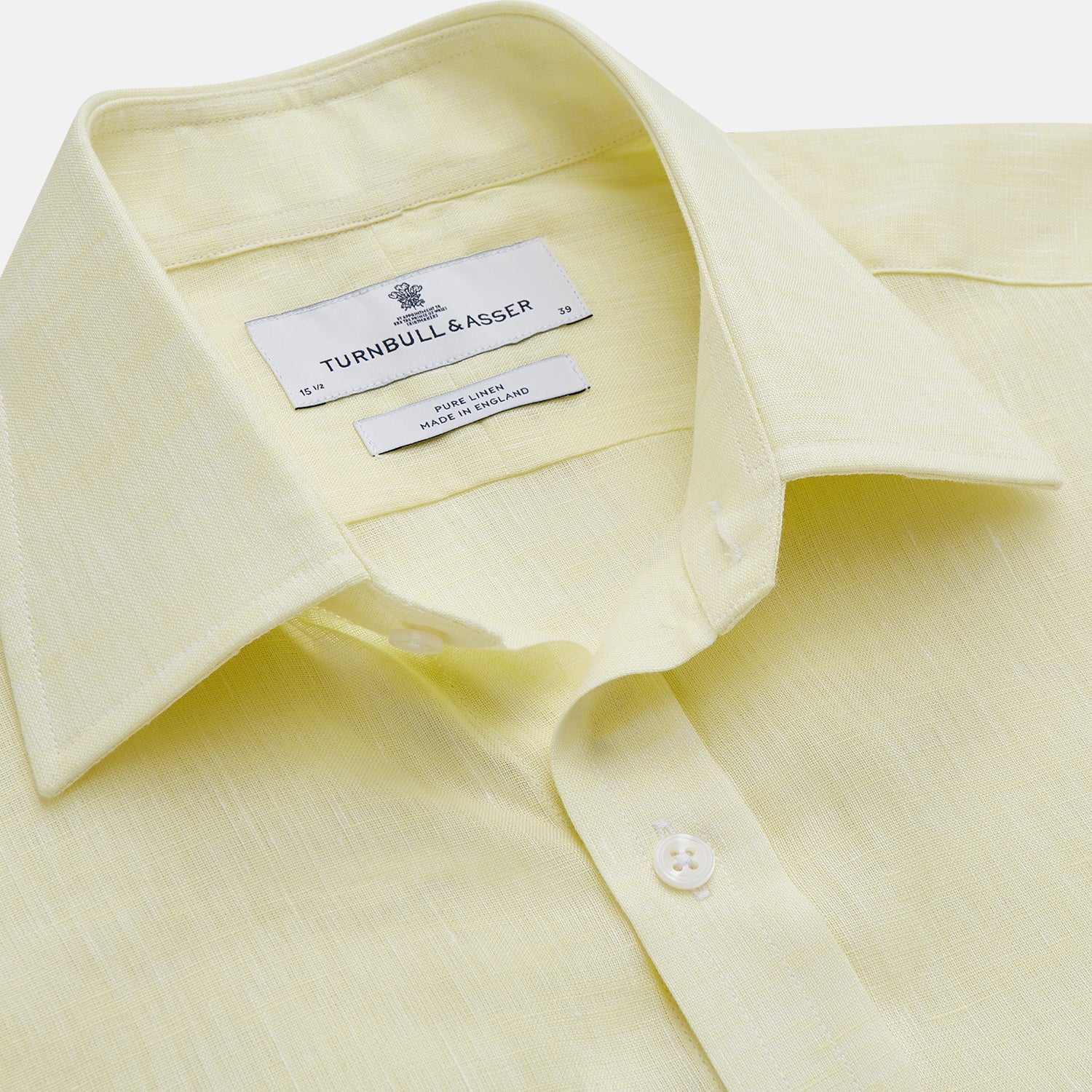 Yellow Linen Regular Fit Mayfair Shirt