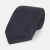 View 1 of product Magenta and Navy Square-Patterned Silk Tie